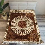 Embossed Velvet Bedsprei Griekse Sleutel | Versace - 200x240 cm - Brown/Creme - Dubbelzijdig! - 200x240