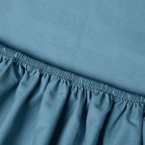Splittopper Hoeslaken Perkal Katoen - Shizu - Donkerblauw - 180 x 200
