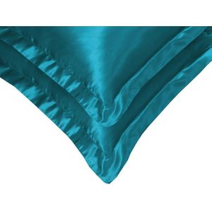 Satijnen Kussenslopen Turquoise | 2 stuks Aqua - 60 x 70