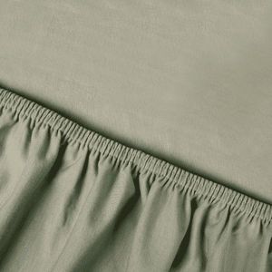 Premium Stretch Topper Hoeslaken Dubbel Jersey Olijfgroen - 80/100 x 200/220