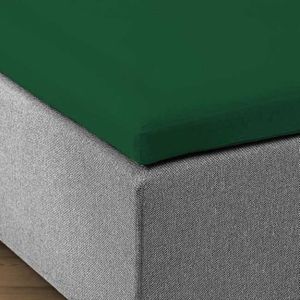 Dubbel Geweven Jersey Topper Hoeslaken Forest Green - 160x200/220