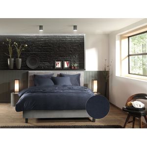 Zohome Velluto-a-Coste Dekbedovertrek - Tweepersoons - Katoen - 200x200-220cm - Blauw