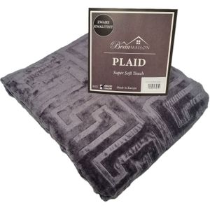 Dubbeldikke Plaid Antraciet 150x200 cm