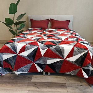 4 PCS Bedspreiset + Hoeslaken & Kussenslopen | Velvet Geometric - 220x240