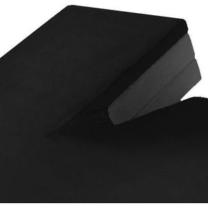 Split Topper Jersey Hoeslaken - Zwart - 200 x 200/220