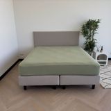 Premium Stretch Hoeslaken Dubbel Jersey - Olijfgroen - 180/200 x 200/220