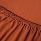 Premium Stretch Topper Hoeslaken Dubbel Jersey Leather Brown - 140/160 x 200/220