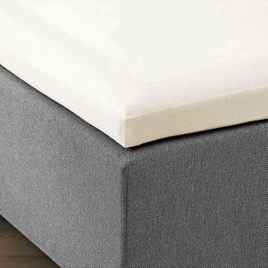 Dubbel Geweven Jersey Topper Hoeslaken Crème Wit - 180 x 200/220