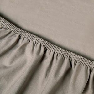 Premium Stretch Topper Hoeslaken Dubbel Jersey Taupe - 140/160 x 200/220