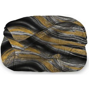 Marble Black Gold Kant en Klaar Dekbed / Dekbed Zonder Overtrek - 200 x 200