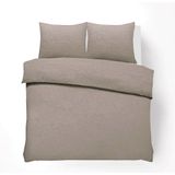 Dekbedovertrek Embossed Floral Taupe - 240x200/220