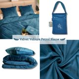 Velvet Dekbedovertrek Petrol Blauw 240 x 200/220 cm + 2 kussenslopen