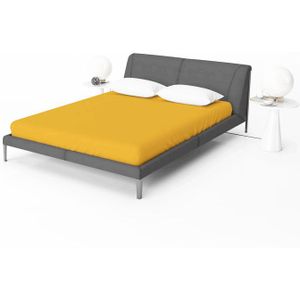 Beau Maison Jersey Hoeslaken Okergeel 160/180 x 200 cm