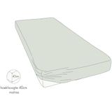 Hoeslaken Perkal Katoen - Shizu - Offwhite - 120 x 200