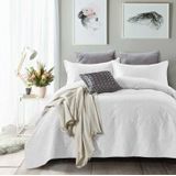 Dreamhouse Clara Bedsprei - Sprei - 260x250 cm + 2 kussenslopen 60x70 cm - Wit