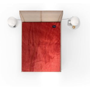 Fluwelen Hoeslaken Bordeaux Rood | Velvet Velours - 140 x 200