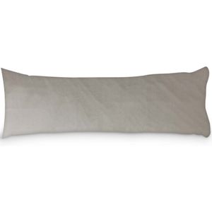 Beau Maison Velvet Body Pillow Kussensloop Taupe Grijs 45 x 145 cm