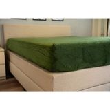 Fluwelen Hoeslaken Groen | Velvet Velours - 160 x 200