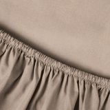 Splittopper Hoeslaken Perkal Katoen - Shizu - Taupe - 200 x 210/220