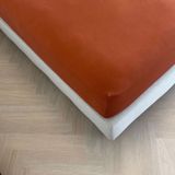 Premium Stretch Hoeslaken Jersey - Leather Brown - 180/200 x 200/220