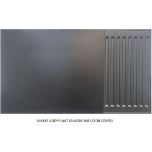 Oppio 40x220 cm - Radiator Cover Flat (Vlakke voorplaat) - Zwart (RAL 9005)