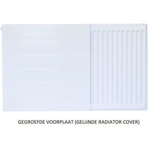 Oppio 30x120 cm - Radiator Cover Lined (Gegroefde voorplaat) - Wit (RAL 9016)