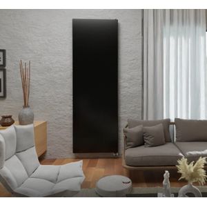 ECA 200x60 cm - 2214 Watt Dimple Vlakke Verticale elektrische radiator type 20 - Zwart (RAL 9005)