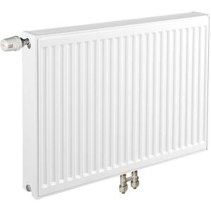 ECA 60x60 cm Type 22 - 1314 Watt - ECA Paneelradiator Compact 8 geribbelde voorzijde - Wit (Ral 9016)