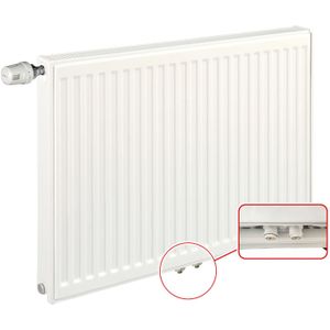 ECA 50x200 cm Type 11 - 2017 Watt - ECA Paneelradiator Compact 8 geribbelde voorzijde - Wit (Ral 9016)
