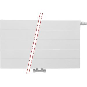 ECA 30x100 cm Type 33 - 1861 Watt - ECA Paneelradiator Compact 8 gegroefde voorzijde - Wit (Ral 9016)