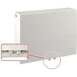 ECA 30x160 cm Type 33 - 2948 Watt - ECA Paneelradiator Compact 8 gegroefde voorzijde - Wit (Ral 9016)