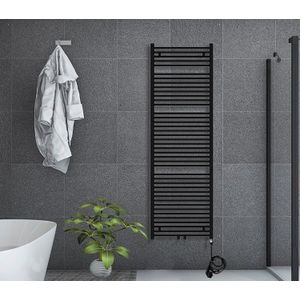 Oppio 160x50 cm - Oppio E-Basis Mat Zwart (Ral 9005) elektrische Handdoekradiator 906 Watt
