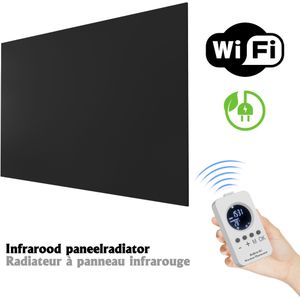 Oppio Oppio GlassHeat Pro Infrarood Paneelradiator 60x120 cm - Zwart | Slim & Energiezuinig