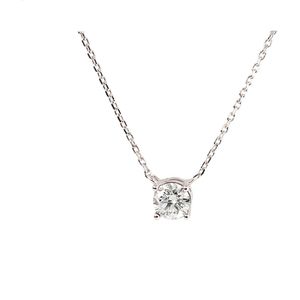 Zirkonia Solitär Collier Silber