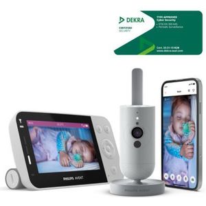 Philips AVENT SCD951/26 baby-videomonitor 400 m Wi-Fi Grijs, Wit