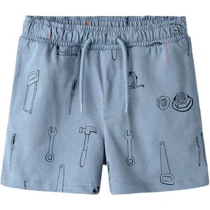 Name It Shorts - NmmHuxi - Vervaagd Denim m. Print - Name It - 2 jaar (92) - Shorts