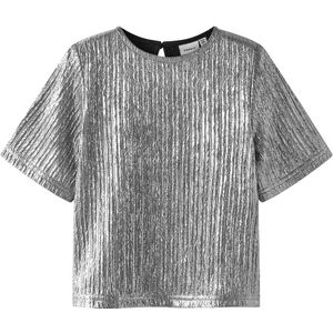 Name It T-Shirt - NkfReneing - Silver - Name It - 7-8 jaar (122-128) - T-Shirts