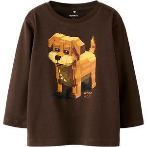 Name It Blouse - NmmSalan - Seal Brown - Name It - 2 jaar (92) - Shirts