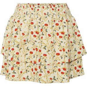 Vero Moda Girl Rok - VmBia - Oyster Grijs/tomaat - Vero Moda Girl - 9 jaar (134) - Rok