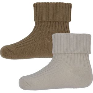 Wheat Sokken - 2-pack - Wol - Rib - Ziggy - Caramel - Wheat - 16/18 - Sokken