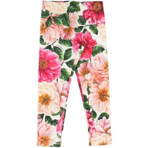 Dolce & Gabbana Leggings - Roze Bloemen - Dolce & Gabbana - 10 jaar (140) - Leggings