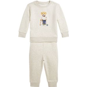 Polo Ralph Lauren Sweatset - Grijs Gevlekt m. Knuffel - Polo Ralph Lauren - 2 jaar (92) - Sweatset