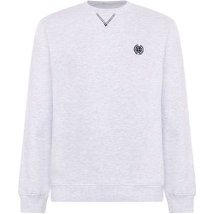 Grunt Sweatshirt - GrImper - Snow Melange m. Print - Grunt - 10 jaar (140) - Sweatshirt