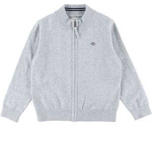 GANT Cardigan - Shield Cotton Postcode - Gebreid - Light Grey Me - GANT - 2 jaar (92) - Cardigan