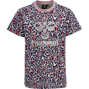 Hummel T-Shirt - hmlLeo - Woodrose - Hummel - 4 jaar (104) - T-Shirts