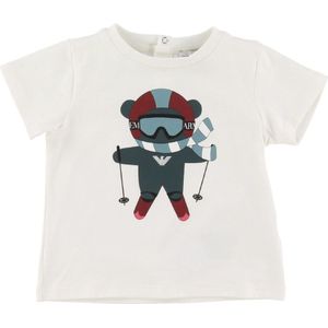 Emporio Armani T-Shirt - Wit m. Skiër - Emporio Armani - 1 jaar (80) - T-Shirts