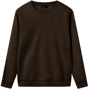 Sweatshirt - Geborstelde Sweatstof - Ronde Hals - Lange Mouwen - Relaxed Fit