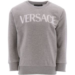 Versace Sweatshirt - Grijs Gevlekt m. Wit - Versace - 10 jaar (140) - Sweatshirt
