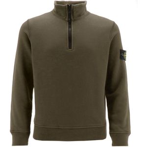 Stone Island Sweatshirt m. Rits - Militair Green - Stone Island - 8 jaar (128) - Sweatshirt
