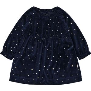 Hust and Claire Jurk - Fluweel - HCKis - Meer Navy m. Goud - Hust and Claire - 68 - Jurk